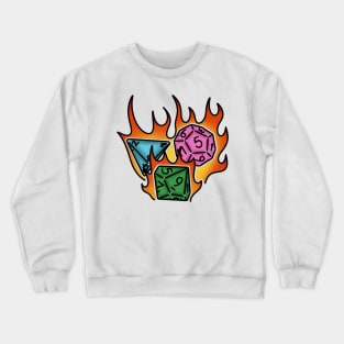 Dice on fire! Crewneck Sweatshirt